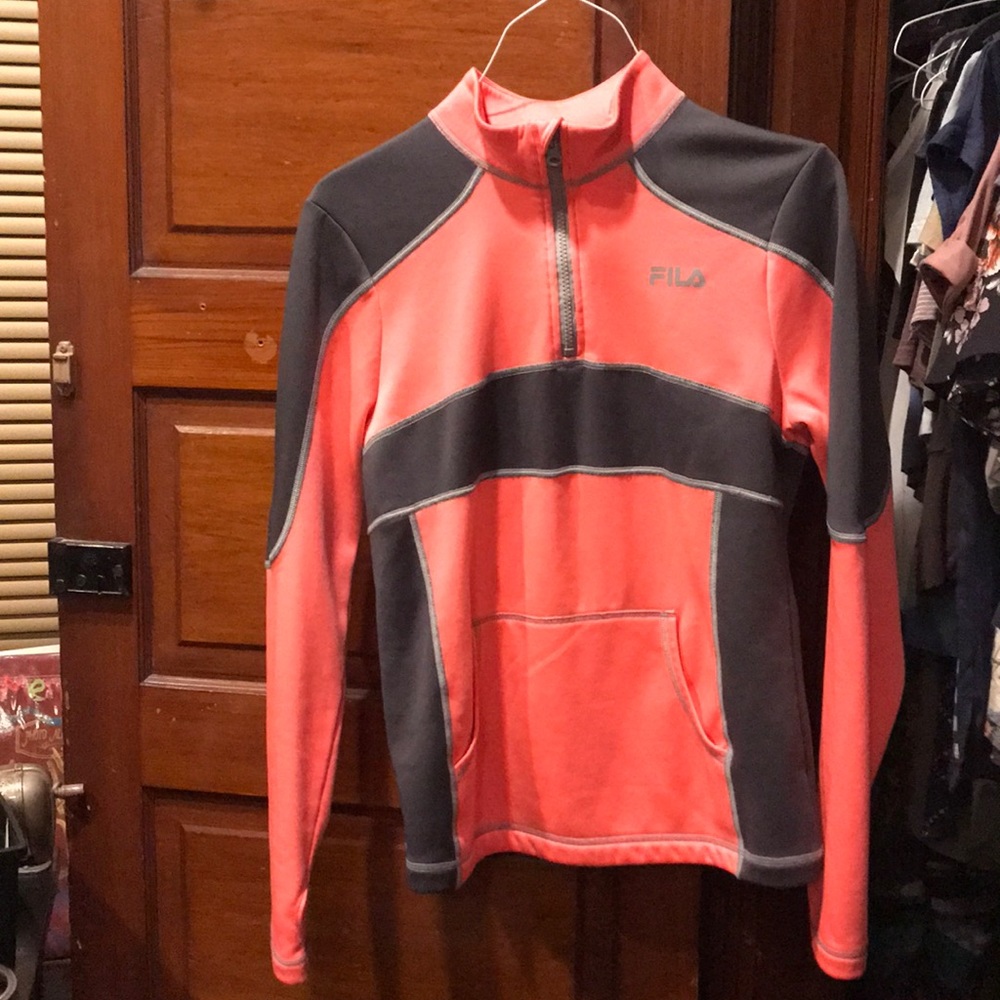 Fluorescent running sport half zip up